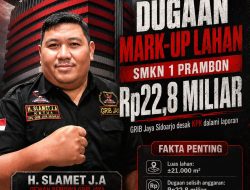 GRIB Jaya Sidoarjo Kawal Dugaan Mark-Up Lahan SMKN 1 Prambon Rp22 Miliar, KPK Didesak Bertindak